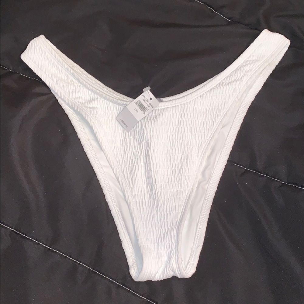 White bikini bottoms